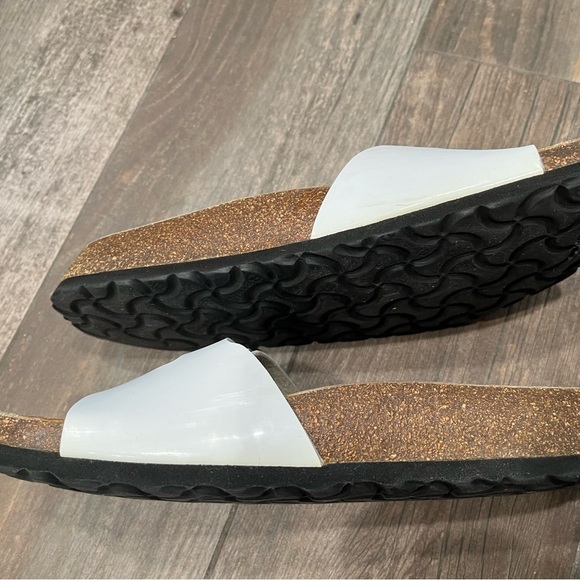 Betula Birkenstock Women’s White Leather 2 Strap Slide Sandal Size 38 / US 7 - Picture 6 of 7